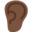 ear, dark skin tone